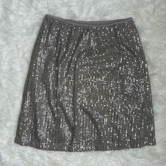 NWT Urban Outfitters/Motel Sparkly Sequin Mini Skirt in Silver Size Small - Picture 5 of 7